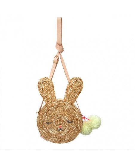 Straw bunny handbag