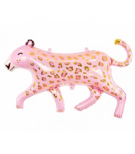 Pink Leopard Mylar Foil Balloon
