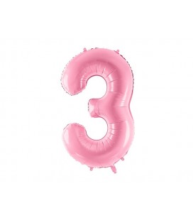 Pastel Pink Mylar Ballon Number 3