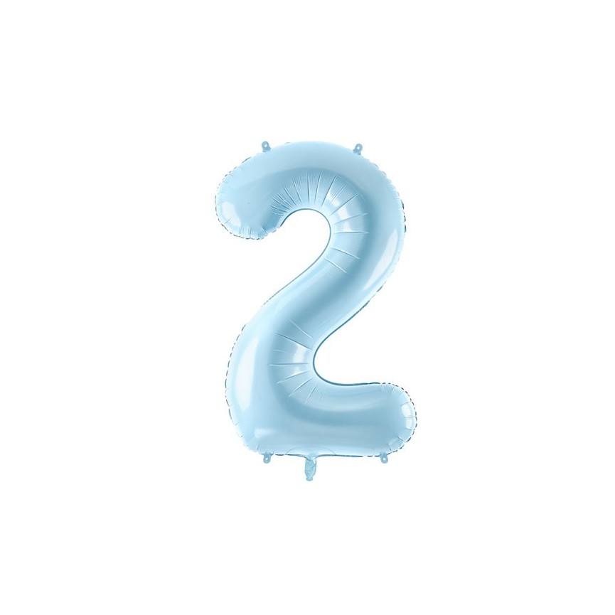 Pastel Blue Mylar Ballon Number 2