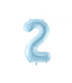 Pastel Blue Mylar Ballon Number 2