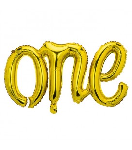 One Gold Mylar Balloon