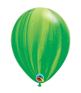 1 Luftballon in Grün Marmoriert