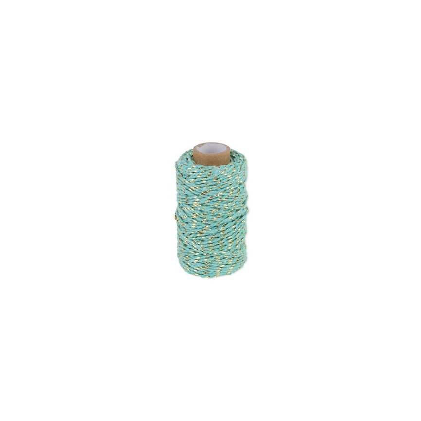 Ficelle Twine Turquoise & Or