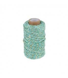 Ficelle Twine Turquoise & Or